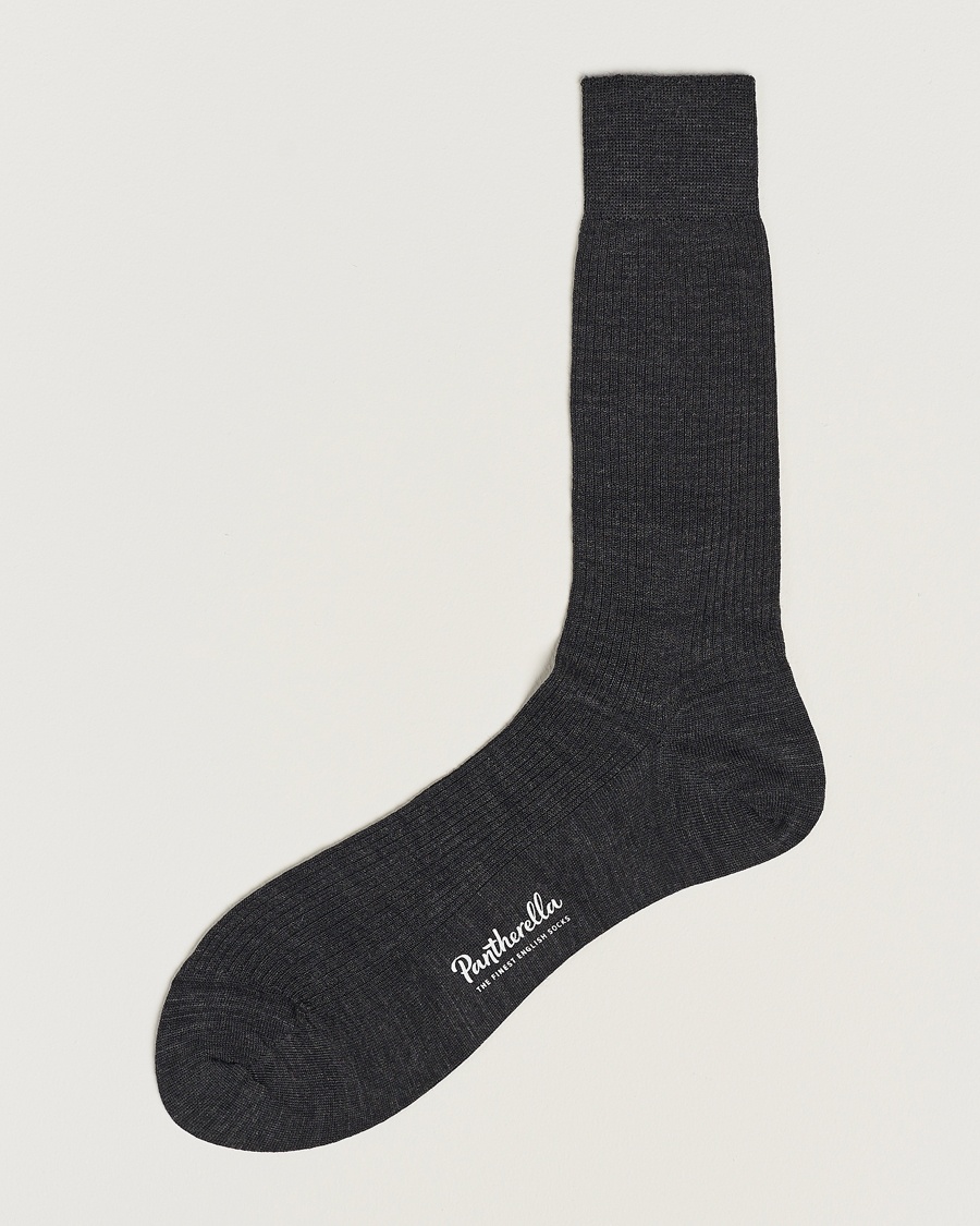 Pantherella Naish Merino/Nylon Sock Charcoal – Harmaa
