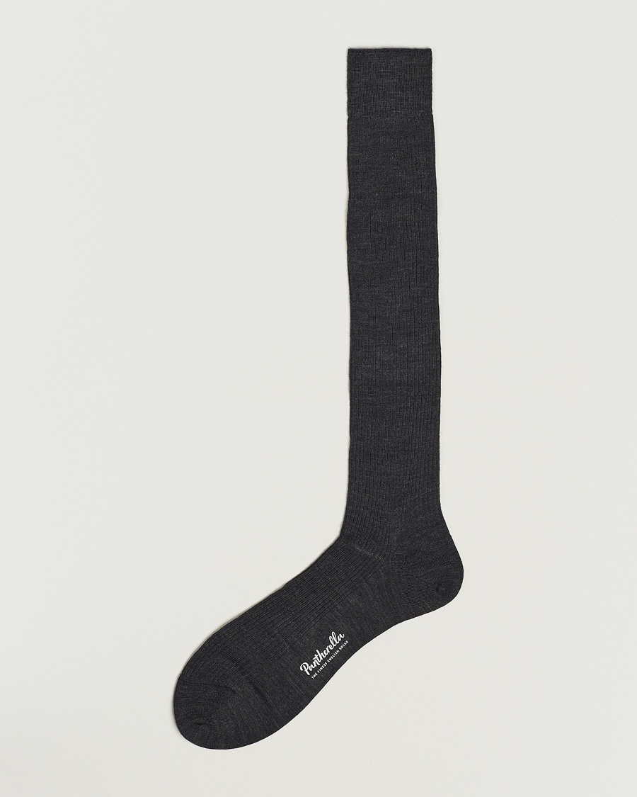 Pantherella Naish Long Merino/Nylon Sock Charcoal – Harmaa