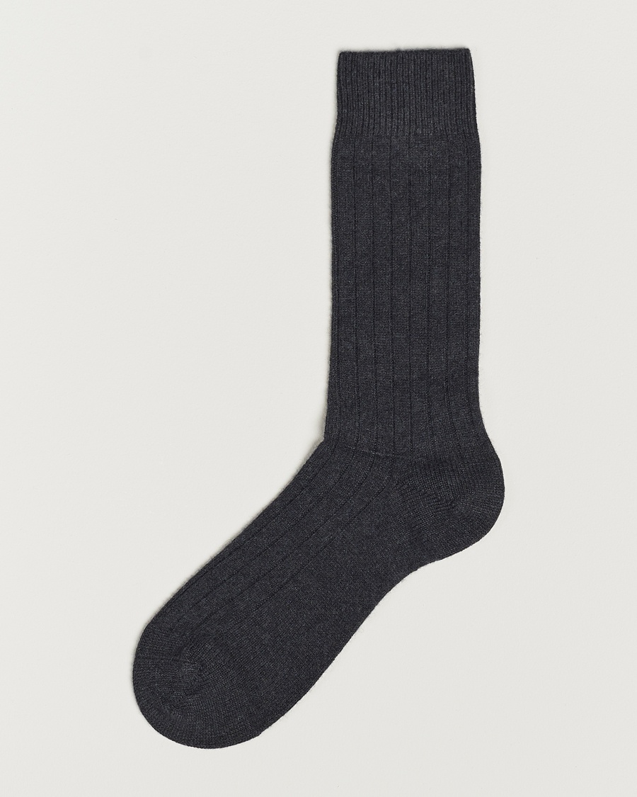 Pantherella Waddington Cashmere Sock Charcoal – Harmaa