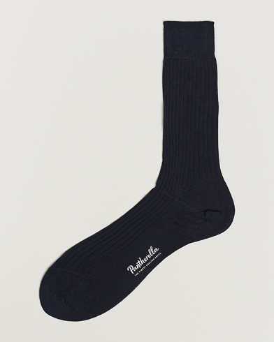 Mies | Varrelliset sukat | Pantherella | Vale Cotton Socks Navy