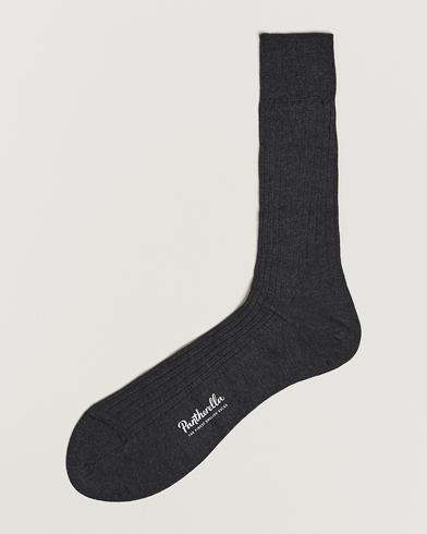 Mies | Best of British | Pantherella | Vale Cotton Socks Dark Grey