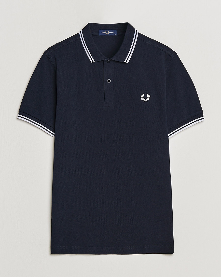 Fred Perry Twin Tipped Polo Shirt Navy/White – Sininen