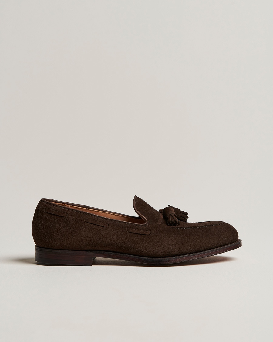 Crockett & Jones Cavendish Tassel Loafer Dark Brown Suede – Ruskea