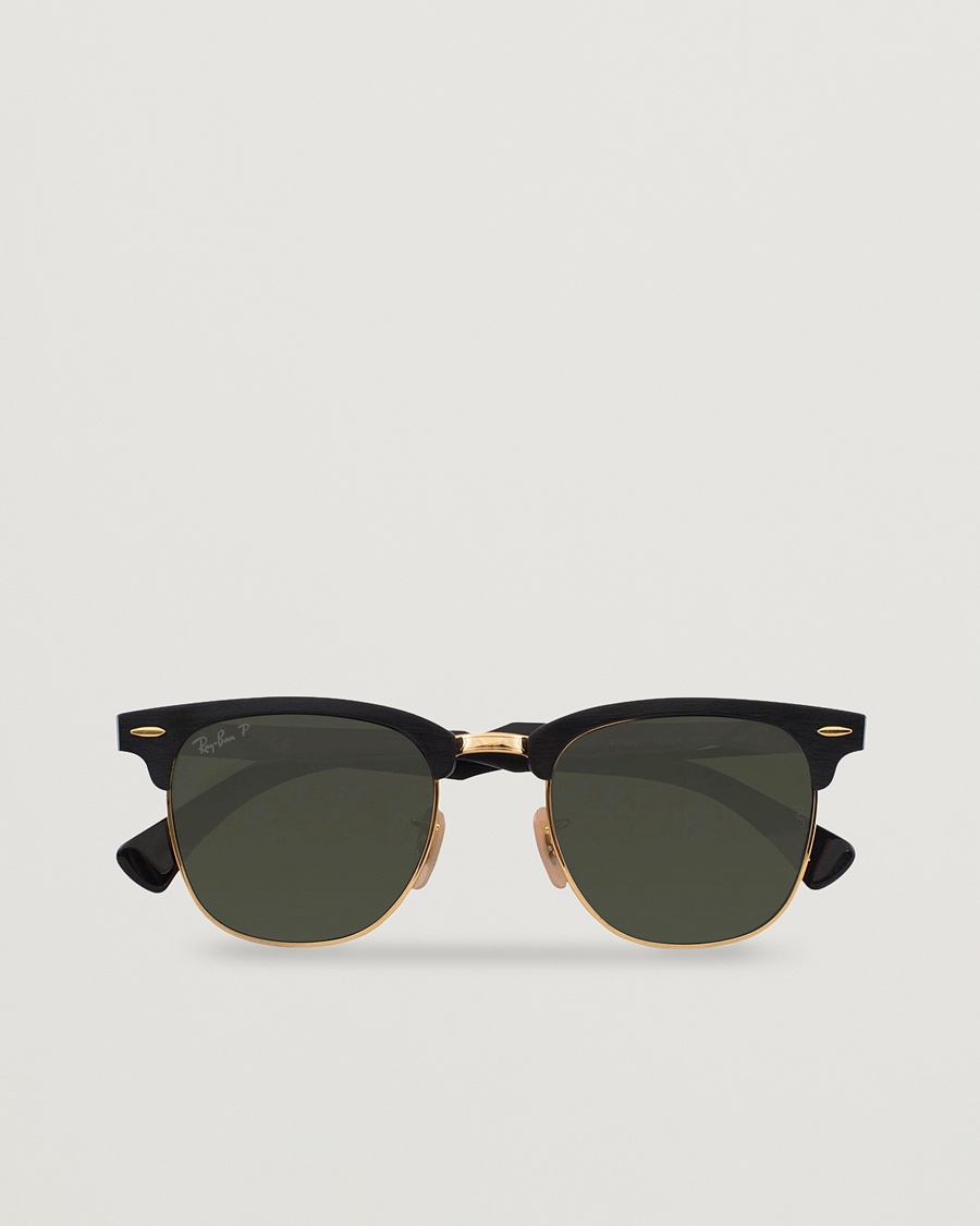 Ray-Ban 0RB3507 Clubmaster Sunglasses Black Arista/Polar Green – Musta
