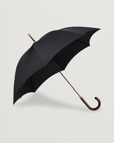 Miehet | Sateenvarjo | Fox Umbrellas | Polished Hardwood Umbrella Black