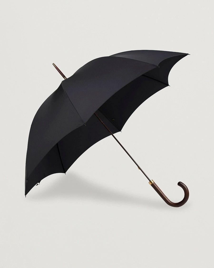 Fox Umbrellas Polished Hardwood Umbrella Black – Musta