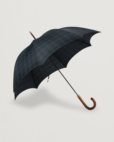 Mies | Tyylikkäänä sateella | Fox Umbrellas | Hardwood Umbrella Blackwatch Tartan