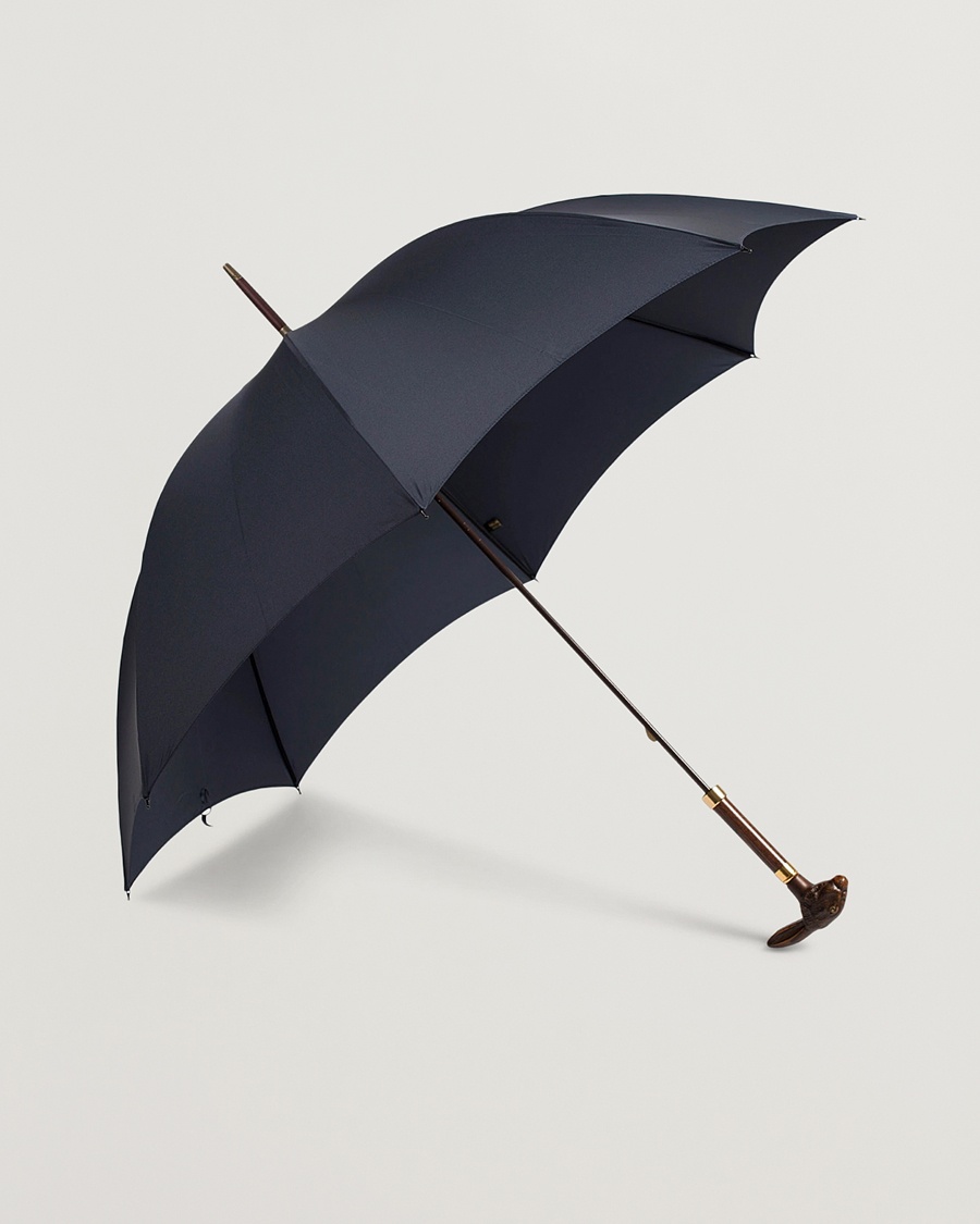 Fox Umbrellas Brown Rabbit Umbrella Navy – Sininen