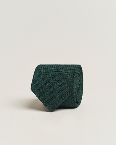 Mies |  | Drake's | Silk Grenadine Handrolled 8 cm Tie Green