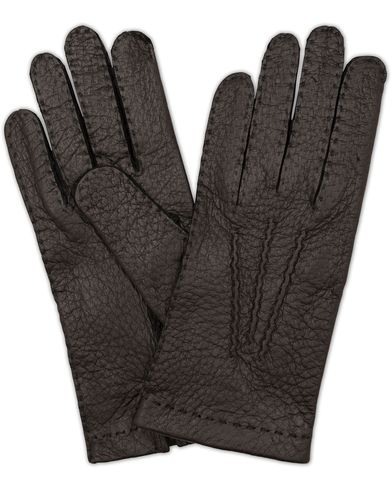 Mies |  | Hestra | Peccary Handsewn Unlined Glove Black