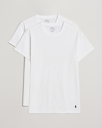 Mies | Lyhythihaiset t-paidat | Polo Ralph Lauren | 2-Pack Cotton Stretch White