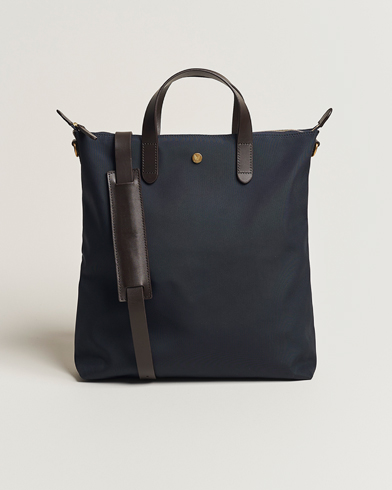 Mies |  | Mismo | M/S Nylon Shopper Bag  Navy/Dark Brown