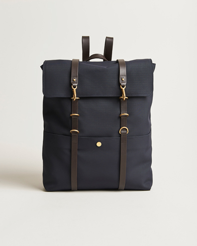 Reput |  M/S Nylon Backpack  Navy/Dark Brown