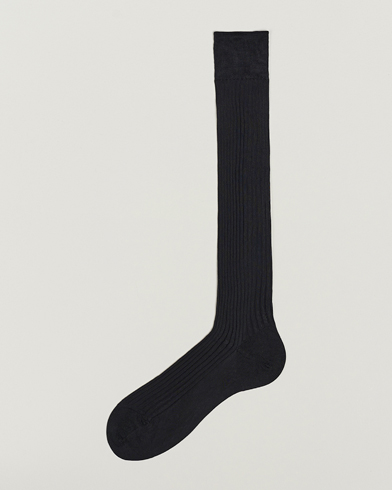 Mies |  | Pantherella | Baffin Silk Long Sock Black