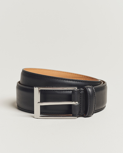 Mies | Sileät vyöt | Tiger of Sweden | Helmi Leather 3,5 cm Belt Black
