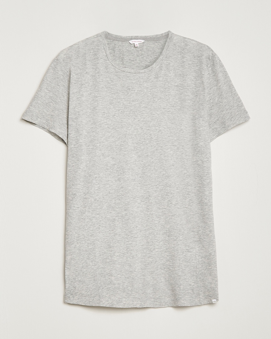 Orlebar Brown OB Crew Neck Tee Mid Grey Melange – Harmaa