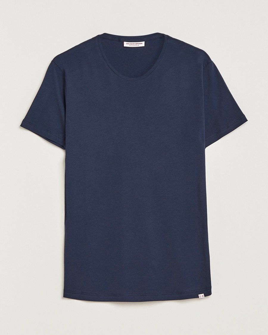 Orlebar Brown OB Crew Neck Tee Navy – Sininen