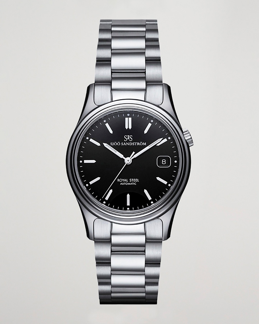 Sjöö Sandström Royal Steel Classic 36mm Black with Steel – Hopea