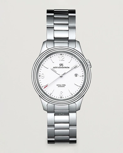 Mies | Fine watches | Sjöö Sandström | Royal Steel Classic 41mm White and Steel