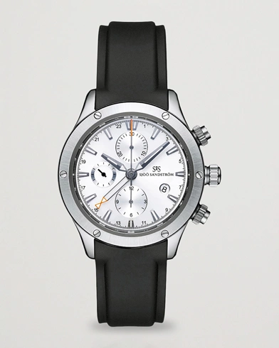 Mies | Fine watches | Sjöö Sandström | UTC Extreme 44,2mm Silver and Black Rubber
