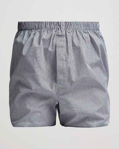 Mies | Sunspel | Sunspel | Classic Woven Cotton Boxer Shorts White/Light Blue