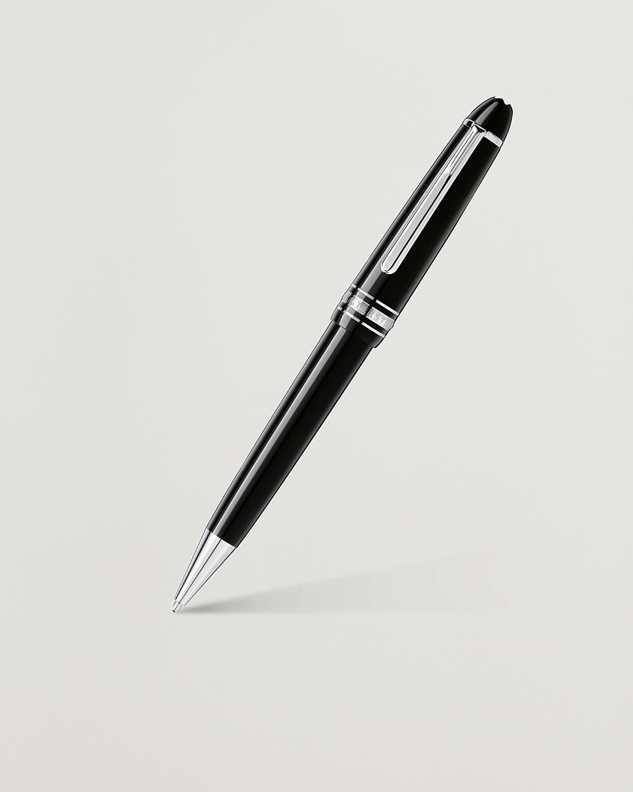 Montblanc Midsize Meisterstück Ballpoint Pen Platinum Line – Musta