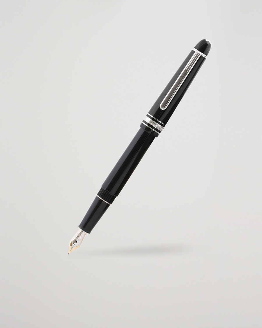 Montblanc 145 Meisterstück M Fountain Pen Platinum Line – Musta