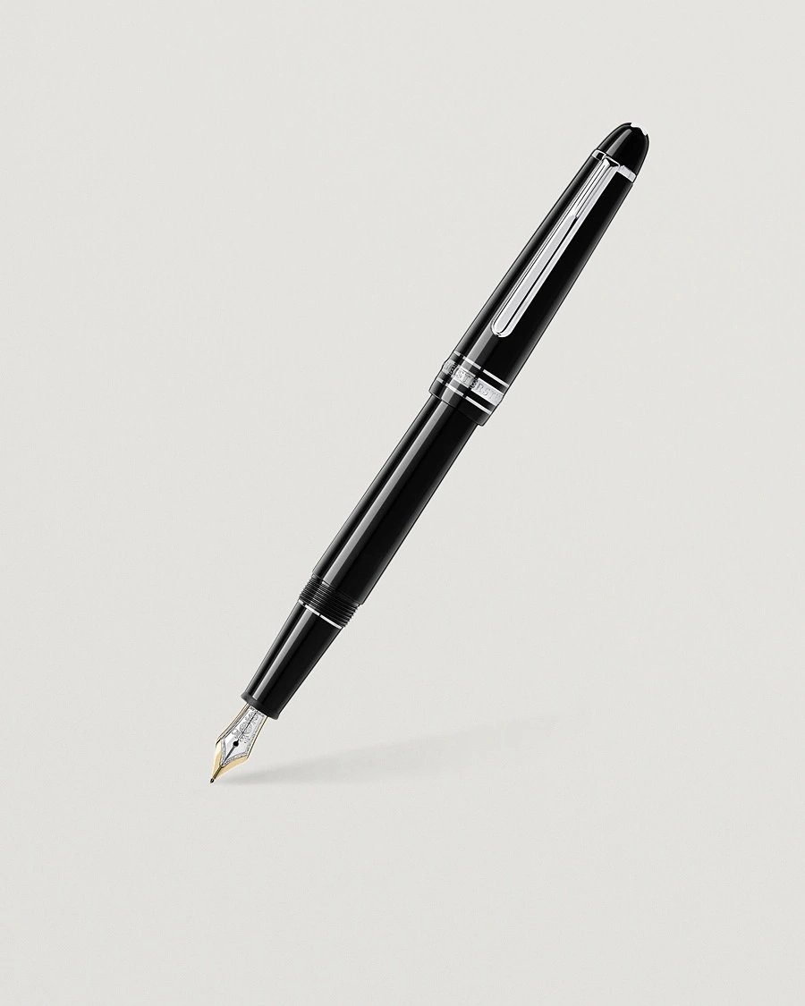 Montblanc 146 LeGrand Meisterstück M Fountain Pen Platinum Line – Musta