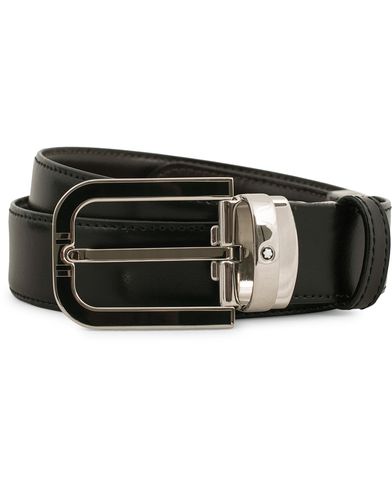 Mies |  | Montblanc | Reversible Horseshoe Buckle 30mm Belt Black