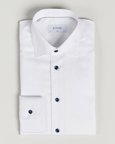 Mies | Bisnespaidat | Eton | Slim Fit Signature Twill Shirt White