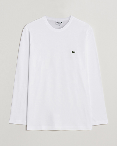 Mies |  | Lacoste | Long Sleeve Crew Neck T-Shirt White