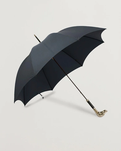 Mies | Tyylikkäänä sateella | Fox Umbrellas | Silver Dog Umbrella Navy