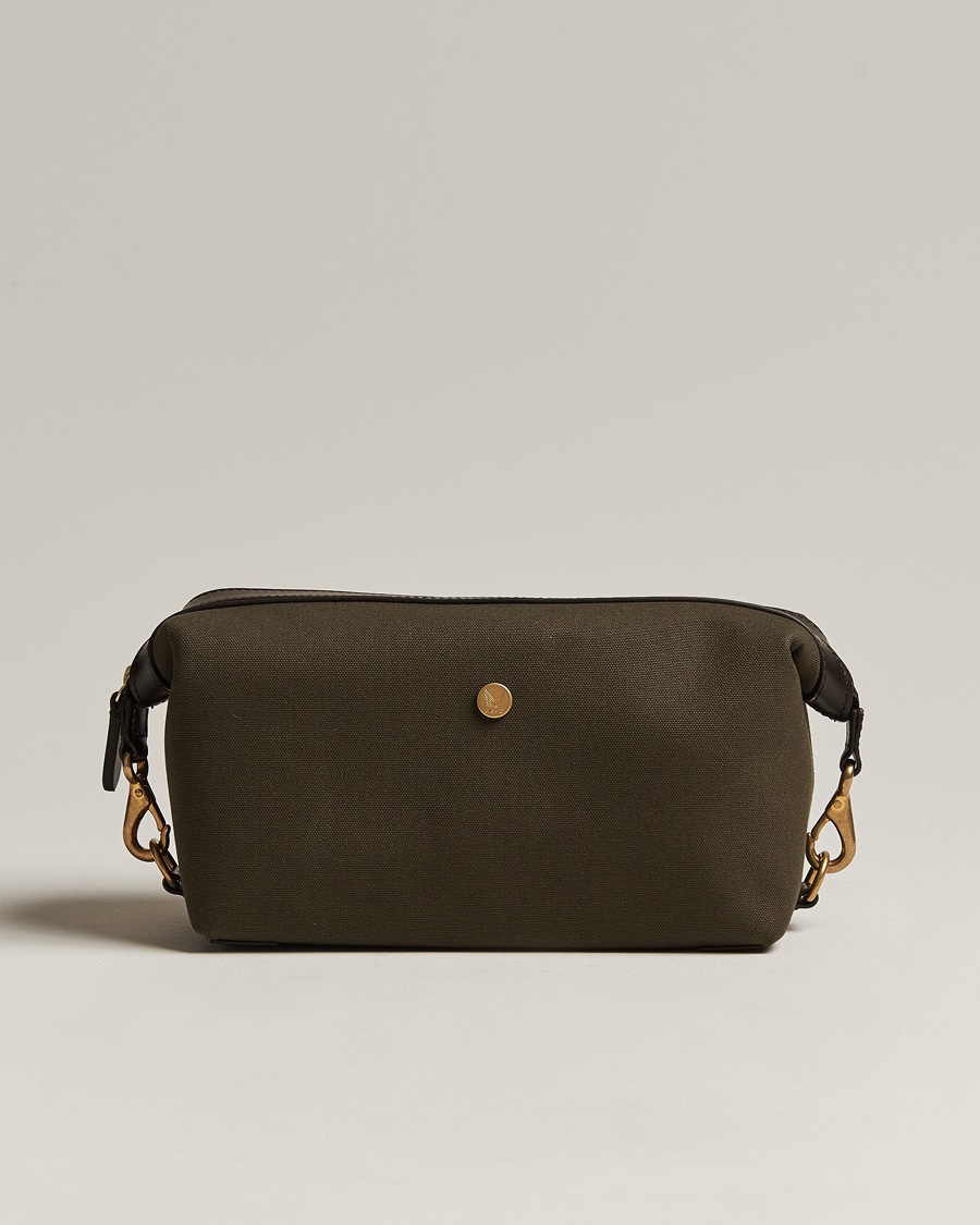 Mismo M/S Nylon Washbag Army/Dark Brown – Vihreä