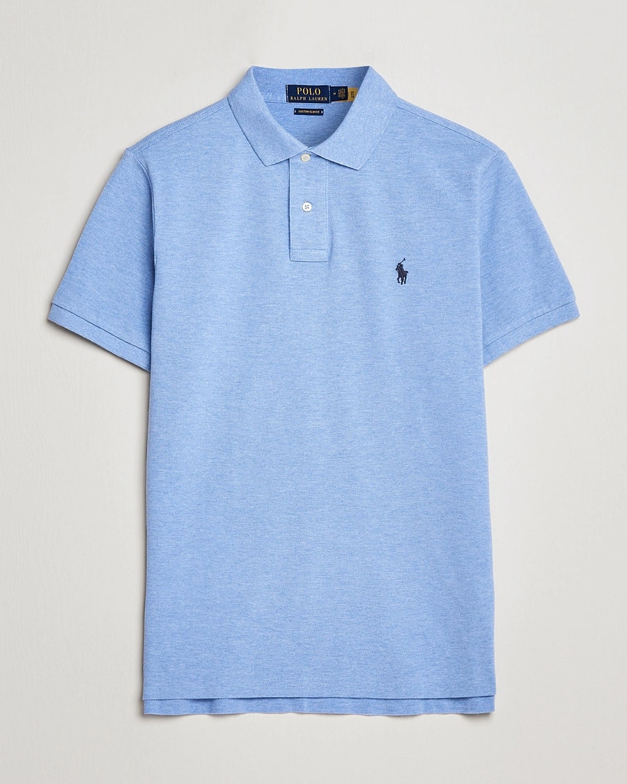 Polo Ralph Lauren Custom Slim Fit Polo Isle Heather – Sininen