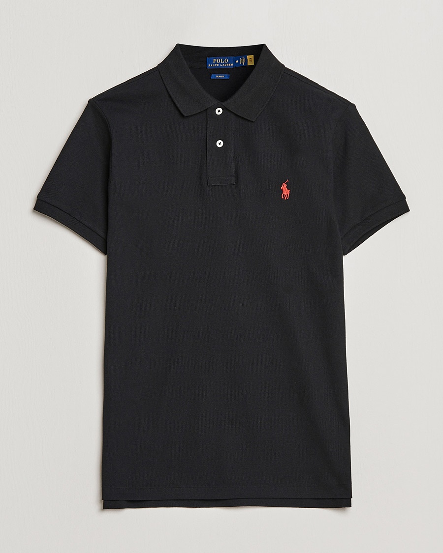 Polo Ralph Lauren Slim Fit Polo Polo Black – Musta