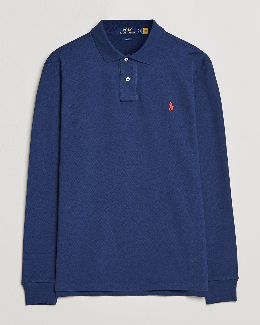 Polo Ralph Lauren Slim Fit Long Sleeve Polo Newport Navy – Sininen