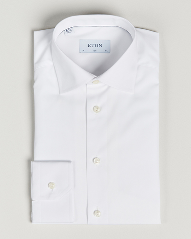 Mies | Business & Beyond | Eton | Slim Fit Poplin Shirt White