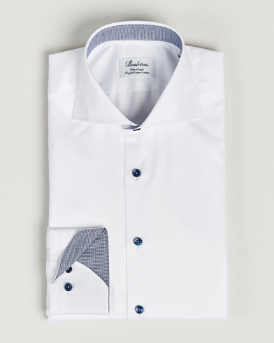 Mies | Viralliset | Stenströms | Fitted Body Contrast Shirt White
