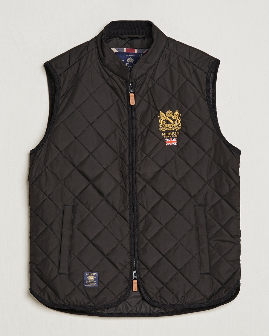 Morris Trenton Quilted Vest Black – Musta