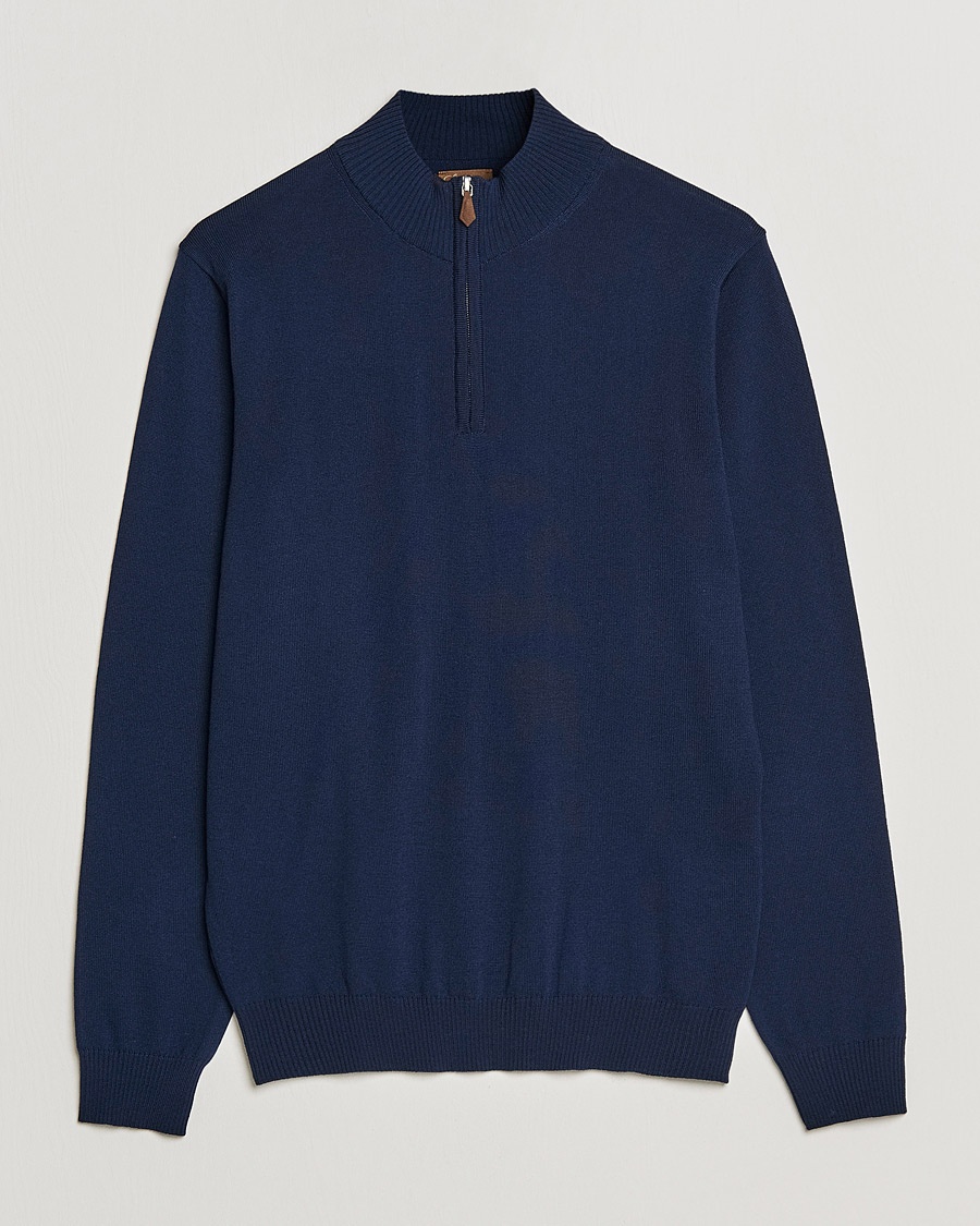 Stenströms Merino Wool Half Zip Navy – Sininen
