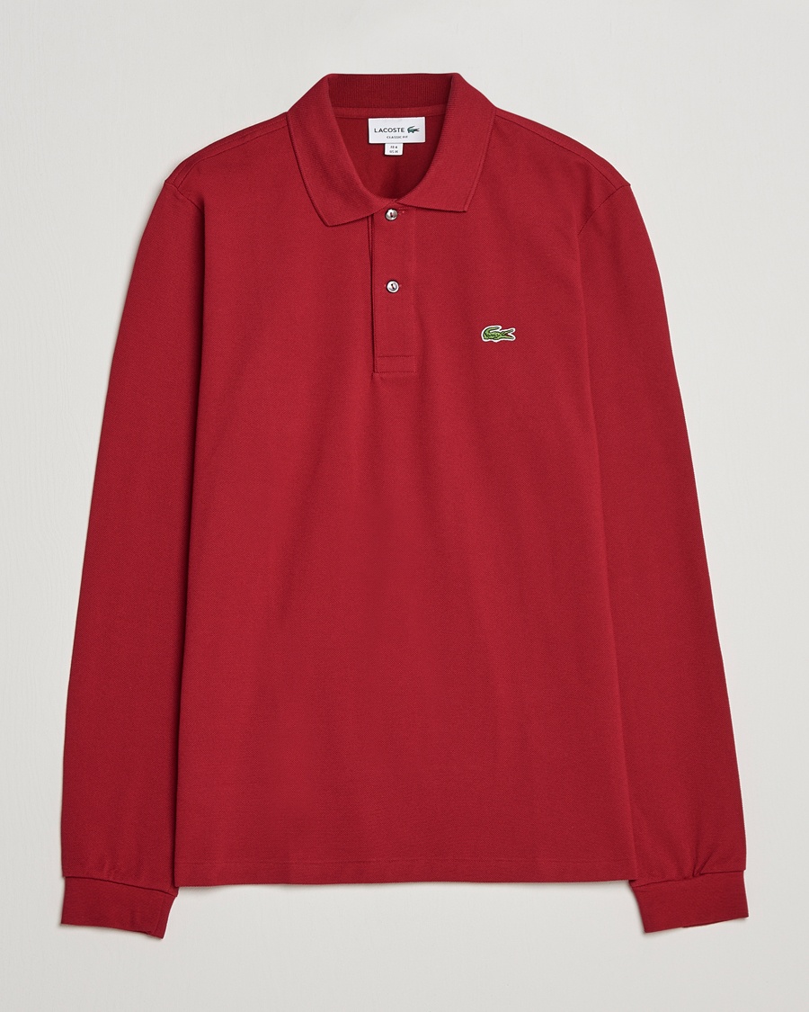 Lacoste Original Long Sleeve Polo Piké Bordeaux – Punainen