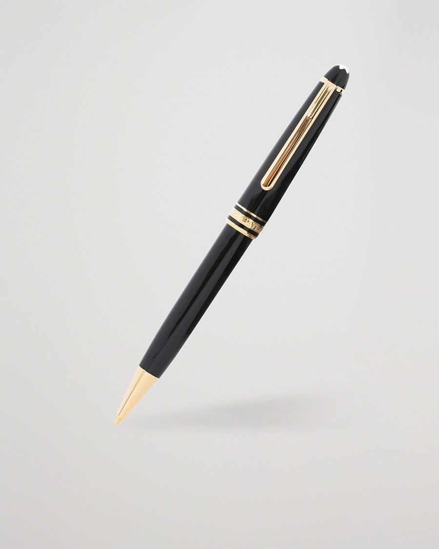 Montblanc 165 Meisterstück Mechanical Coated Classique Pencil Yellow Gold – Musta