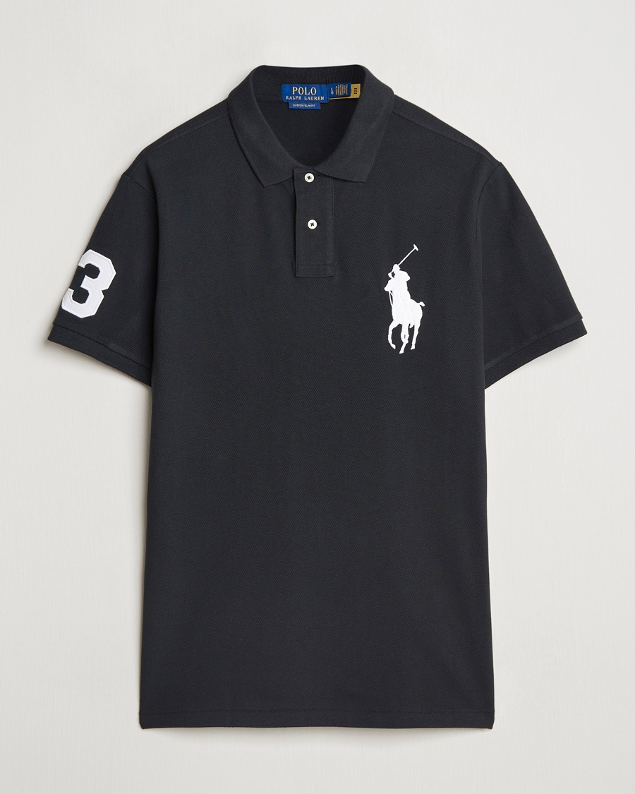 Polo Ralph Lauren Custom Fit Big Pony Polo Polo Black – Musta