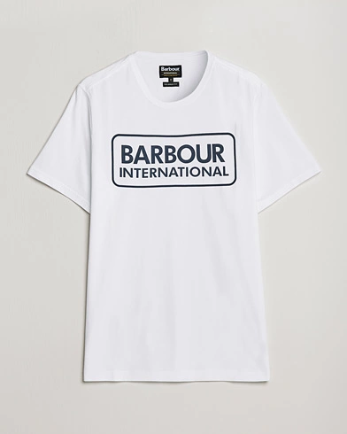 Mies | Vaatteet | Barbour International | Large Logo Crew Neck Tee White