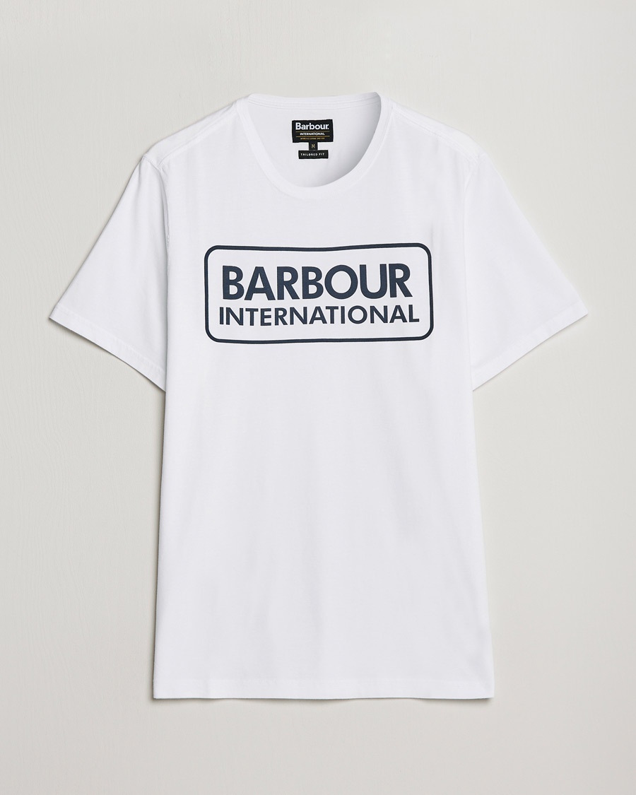 Barbour International Large Logo Crew Neck Tee White – Valkoinen
