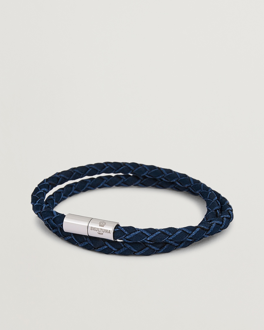 Skultuna The Suede Bracelet Blue – Sininen