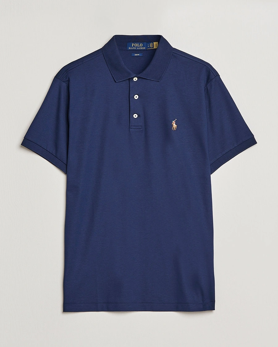 Polo Ralph Lauren Slim Fit Pima Cotton Polo Refined Navy – Sininen