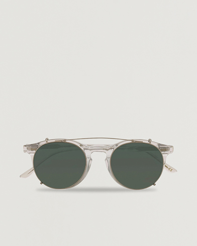 Mies | Pyöreät aurinkolasit | TBD Eyewear | Pleat Clip On Sunglasses  Transparent