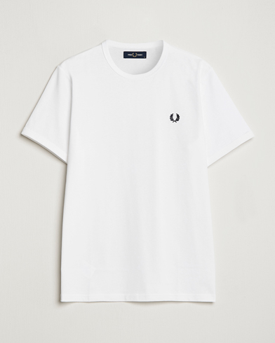 Mies |  | Fred Perry | Ringer Crew Neck Tee White