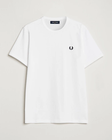 Mies |  | Fred Perry | Ringer Crew Neck Tee White